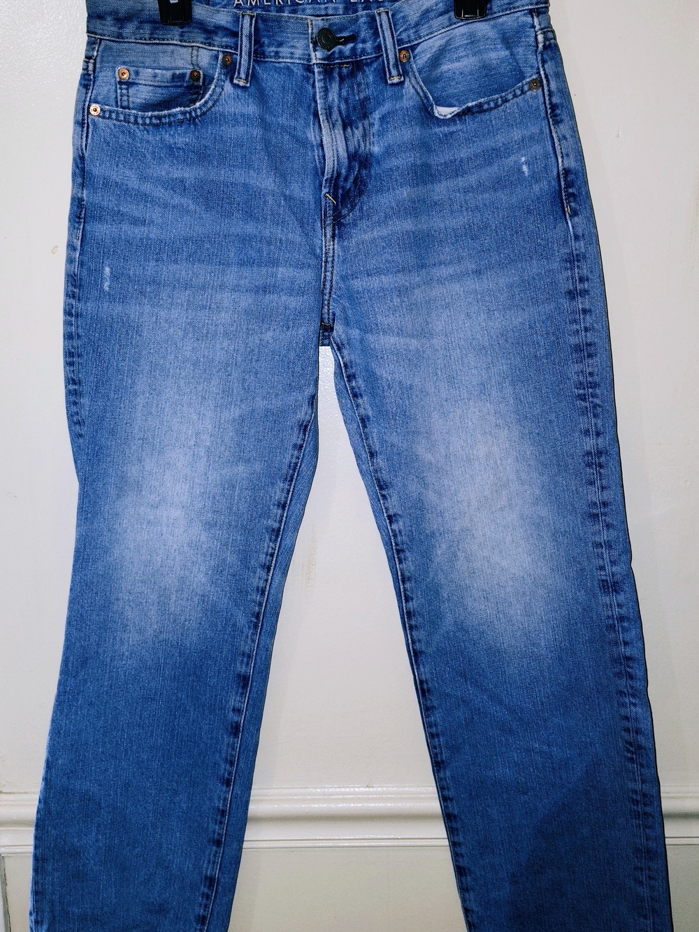 American Eagle Outfitters Men's Light Blue Slim Straight Jeans